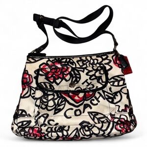 Coach Pink Crossbody Poppy Daisy Floral bag
